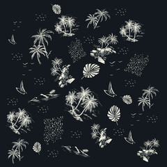 tropical seamless pattern, all over print