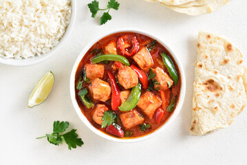 Thai style red chicken curry