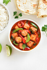 Thai style red chicken curry