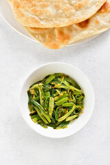 Indian style spring onion stir fry