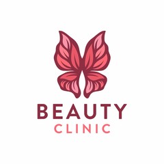 Beautiful butterfly logo design vector illustration