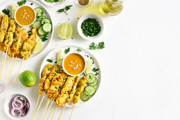 Chicken satay with peanut sauce