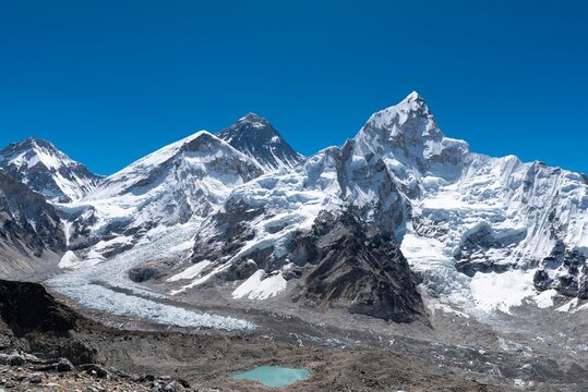 Mt Everest 8848.86m And Nuptse 7861m