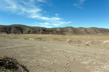 View of desert landscape in San Pedro de Atacama