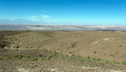 View of desert landscape in San Pedro de Atacama