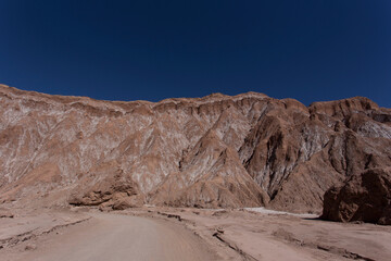 View of desert landscape in San Pedro de Atacama