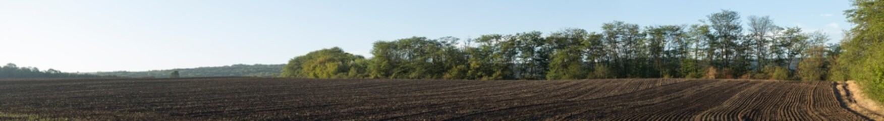Agricultural lands are plowed, and prepared for vegetation.