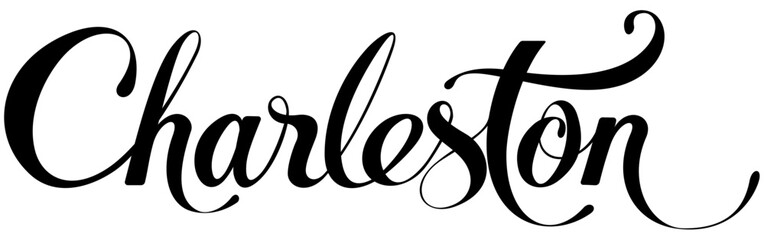 Naklejka premium Charleston - custom calligraphy text