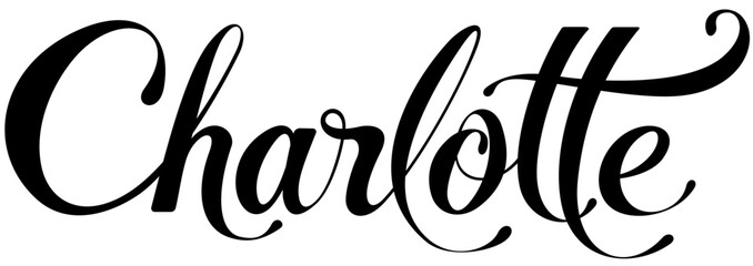 Charlotte - custom calligraphy text
