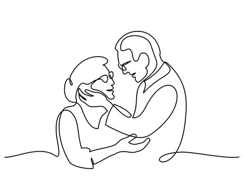 recommend clip art: Romantic elderly couple. Old grandfather and grandmother