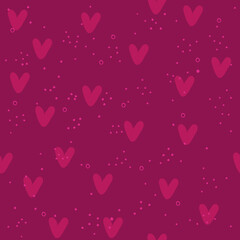 Seamless pattern with heart. Print for textile, wallpaper, covers, surface. Retro stylization. Love pattern