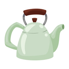 green teapot kitchen utensil