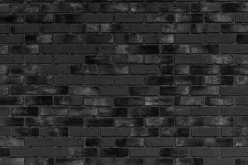 Black brick wall. Background of modern interior design.