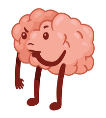 brain thoughtful comic character
