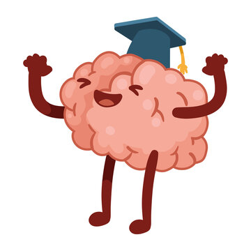 brain graduated comic character