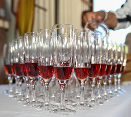 flutes de crème de cassis pour kir