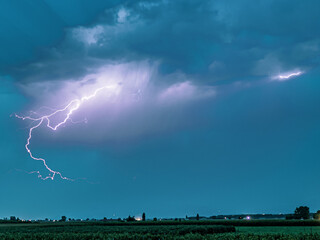 lightning in the field