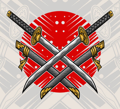 Japanese Katana Illustration