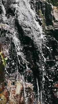 waterfall in the mountains, water flowing, water, Waterfall, Water falling from mountain