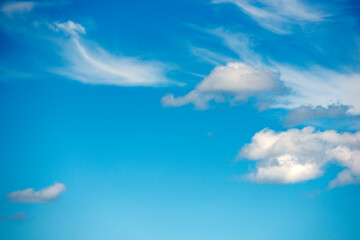 blue sky with clouds, norrland, sverige,sweden