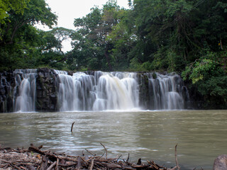 Waterfall in Caraña river, located in Guanacaste, Costa Rica