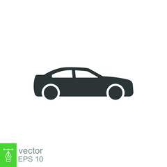 Car monochrome icon set. Simple solid style. Pictogram, silhouette, automotive, black, shape, flat sign, symbol, vehicle concept. Vector illustration isolated on white background EPS 10