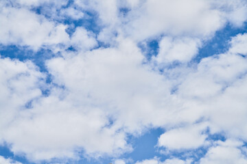 Beatiful blue sky with clouds on a sunny day