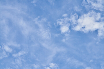 Beatiful blue sky with clouds on a sunny day