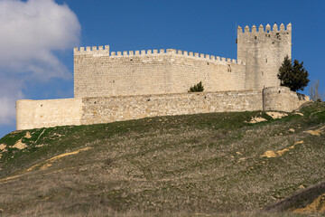 Fototapeta na wymiar Castle of Monzón de Campos in a sunny day, Palencia, Castilla y León, Spain.