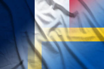 France and Sweden political flag international negotiation SWE FRA