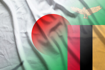 Japan and Zambia political flag transborder relations ZMB JPN
