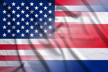 USA and Costa Rica state flag transborder negotiation CRI USA