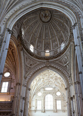 Fototapeta na wymiar Interior of the Cathedral in Cordoba Spain