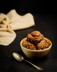 Cinnamon basil chocolate basil gelato