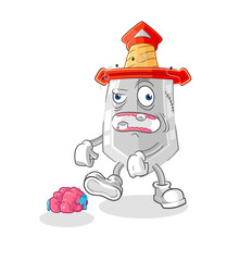 sword zombie character.mascot vector