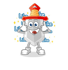 sword give lots of likes. cartoon vector