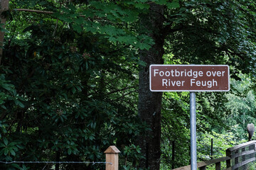 Fototapeta premium The Water of Feugh is a stream in Aberdeenshire that is the largest tributary to the River Dee. This stream rises in the Grampian Mountains of Scotland