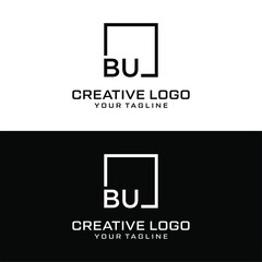 Creative letter bu logo design vektor