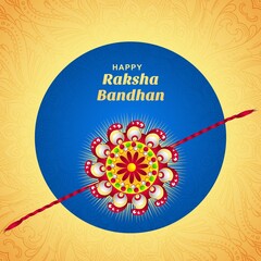 Illustration of raksha bandhan greeting card background