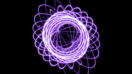 3D Streamline Mandala Purple Blue VJ Loop 02 Animation Background 