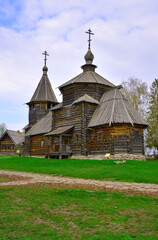 Fototapeta na wymiar Wooden old Orthodox church