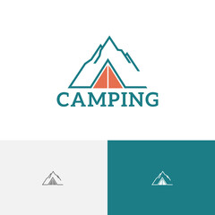 Mountain Camping Summit Nature Explore Adventure Logo