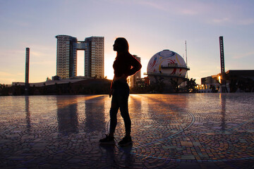 Fototapeta premium Personas luces y sombras