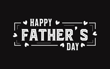 Happy father's day black background lettering.