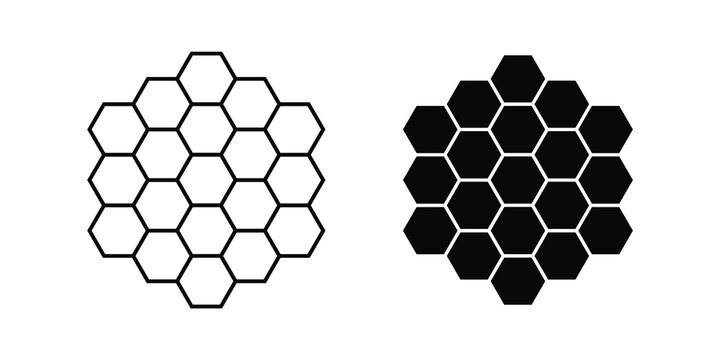 Honeycomb Icon Vector Illustration Isolated On White