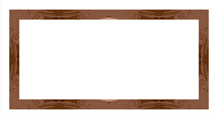 Rectangular minimalist wooden frame, 1x2 ratio