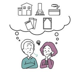 終活で悩む老夫婦