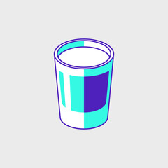 Shot glass isometric vector icon illustration