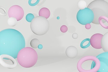 3DCG pastel background illustration