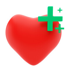 3d illustration Heart Care
